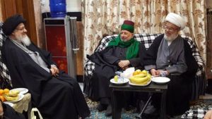 زيارة الأمين العام للعتبة الحسينية المقدسة لسماحة آية الله الميلاني