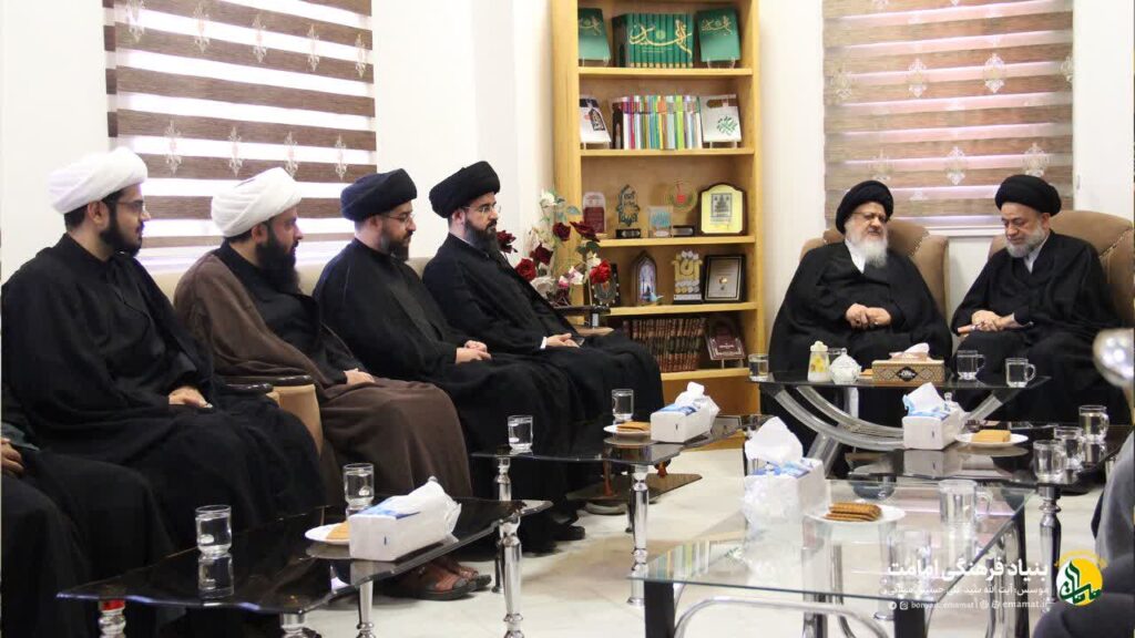 بازدید حجج اسلام موسوی و بحرالعلوم از اساتید حوزه علمیه نجف اشرف از بنیاد فرهنگی امامت