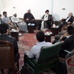 جمعی از شاعران مکتب اهل بیت «علیهم السلام» در محضر آیة الله میلانی دام ظله