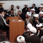 دیدار جمعی از طلاب تبریز با حضرت آیة الله میلانی