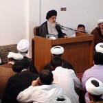 دیدار جمعی از طلاب تبریز با حضرت آیة الله میلانی