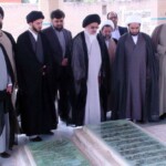 حضور حضرت آیتالله میلانی بر سر مزار علّامه مجلسی و علمای تخت فولاد اصفهان حضور حضرت آیتالله میلانی بر سر مزار علّامه مجلسی و علمای تخت فولاد اصفهان