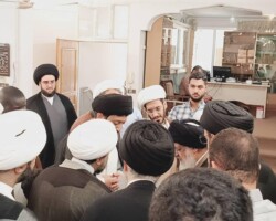 گزارش تصویری دیدار جمعی از مدیران و طلاب مدرسه حضرت امام حسن مجتبی سلام الله علیه با آیت الله میلانی مدظله العالی