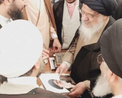 گزارش تصویری دیدار جمعی از مدیران و طلاب مدرسه حضرت امام حسن مجتبی سلام الله علیه با آیت الله میلانی مدظله العالی