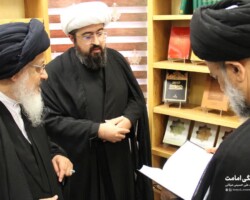 بازدید حجج اسلام موسوی و بحرالعلوم از اساتید حوزه علمیه نجف اشرف از بنیاد فرهنگی امامت